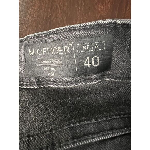 M. Officer Black Jeans Women's 40 (29") Brazilian Jeans‎ Excellent Condition - Picture 5 of 7